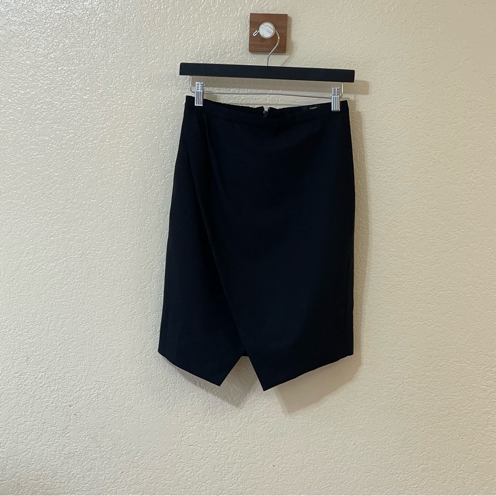 J. Crew 365 Black Asymmetrical Wool Blend Short Pencil Skirt